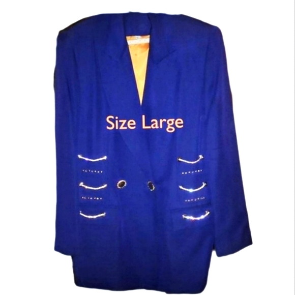 Royal Blue Jacket Embellished - Picture 6 of 12